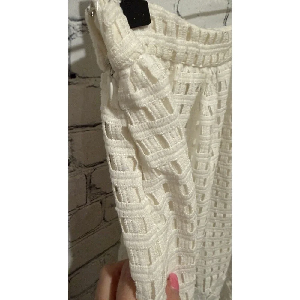 Blue Rain White Lace Cutout Midi Skirt Size Medium - Picture 6 of 9